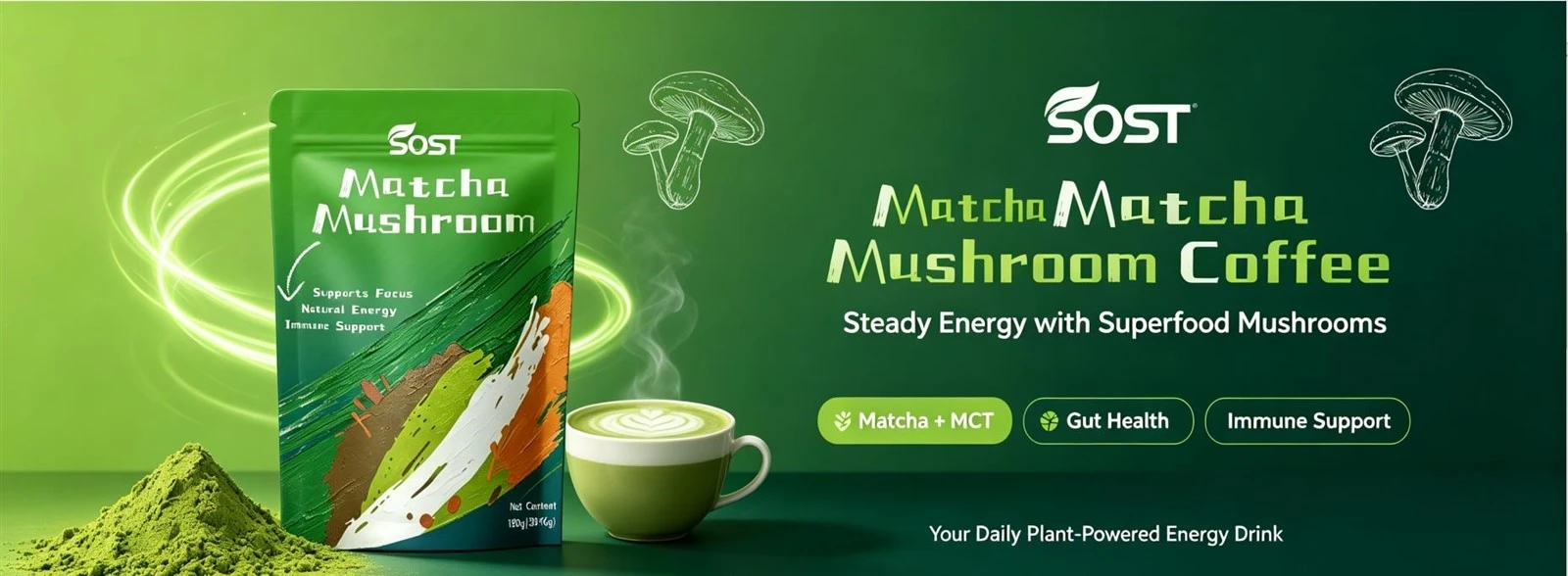 Matcha Mushroom Coffee Matcha Mushroom Coffee